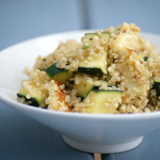 Quinoa with Zucchini and Haloumi