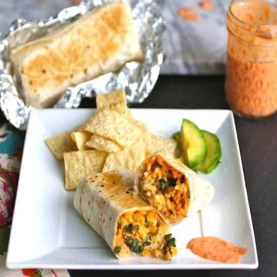 Lentil & Kale Burritos