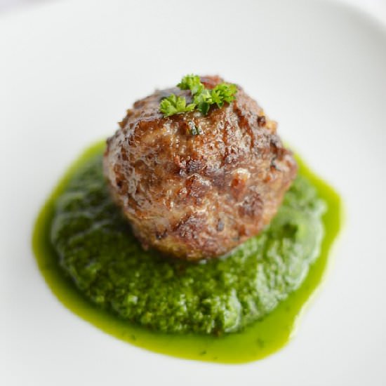 Roasted Garlic Meatballs