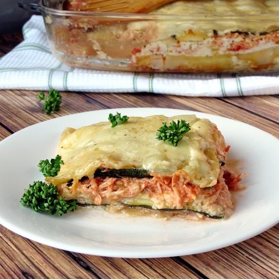 Zucchini Chicken Alfredo Lasagna
