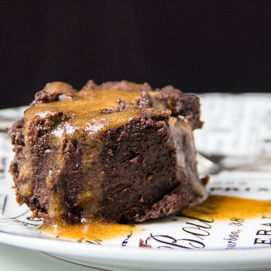 Chocolate zucchini “bread” pudding