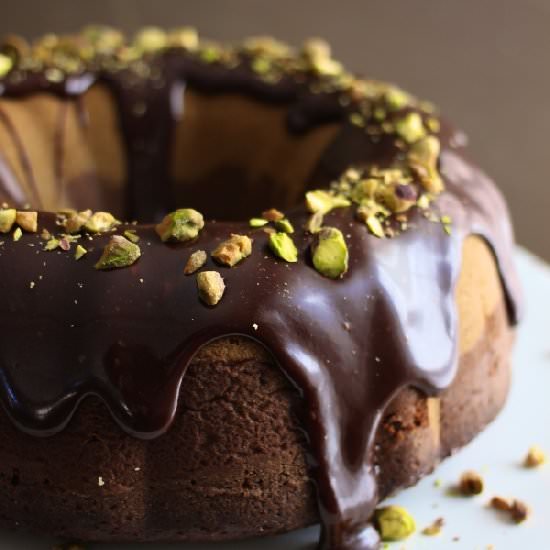 Chocolate Pistachio Bundt Cake