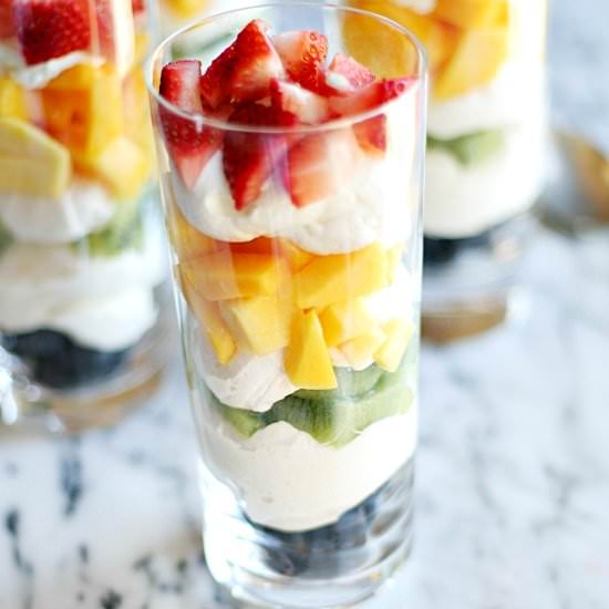 Fresh Fruit Cheesecake Mousse