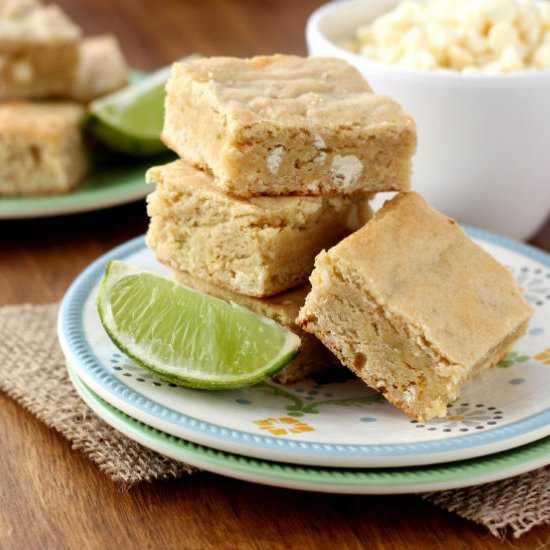 White Chocolate Lime Blondies