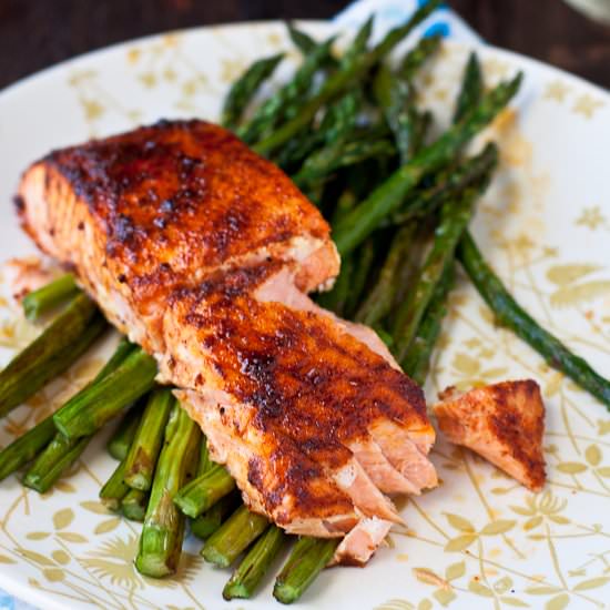 Spicy Honey-Glazed Salmon