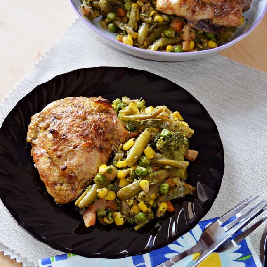 Chicken Thighs in Mustard Sauce