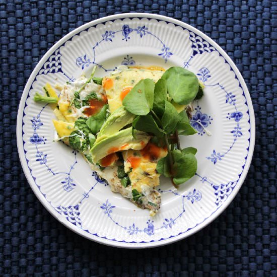 Watercress/Fresh Mozzarella Omelet