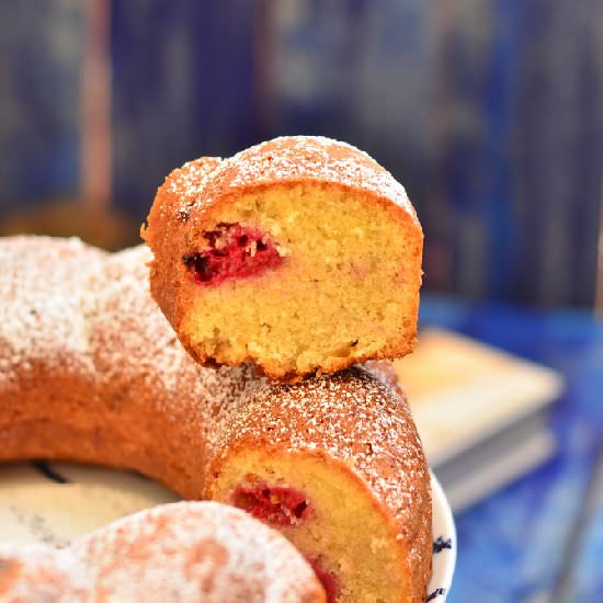Lemon Raspberry Pound cake