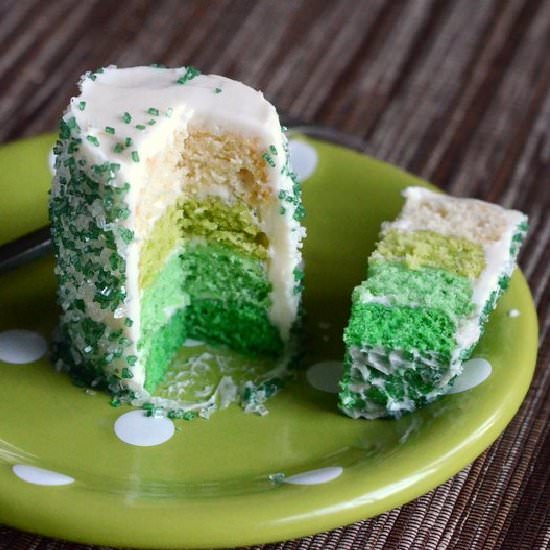 St Patrick’s Day Ombre Cakes