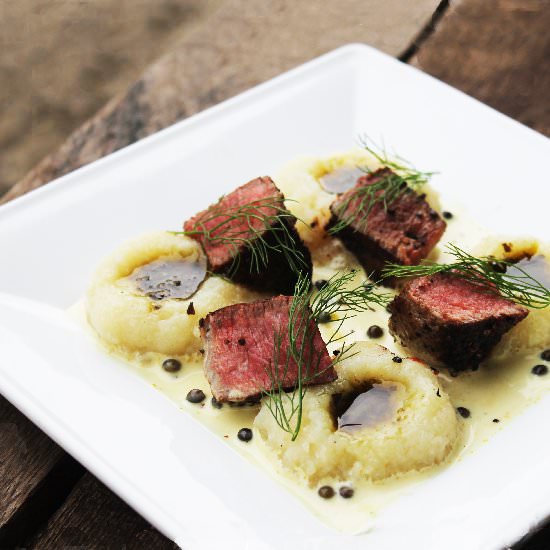 Wagyu Steak Green Peppercorn Sauce