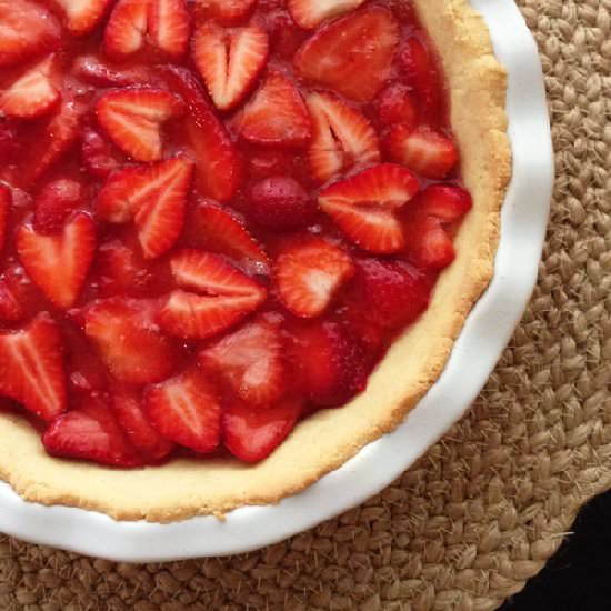 Open-Faced Strawberry Pie Sweetened
