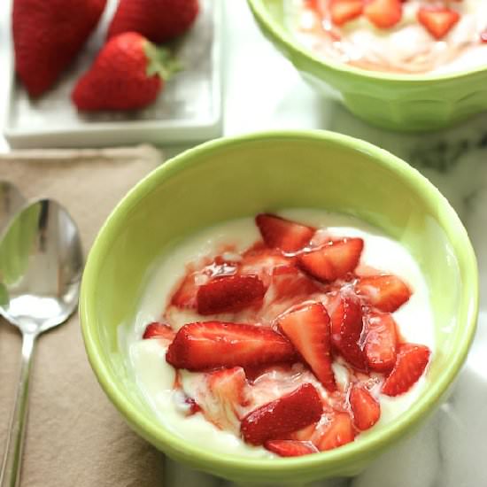 Greek Yogurt with Strawberries