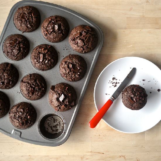 Triple Chocolate Rye Muffins