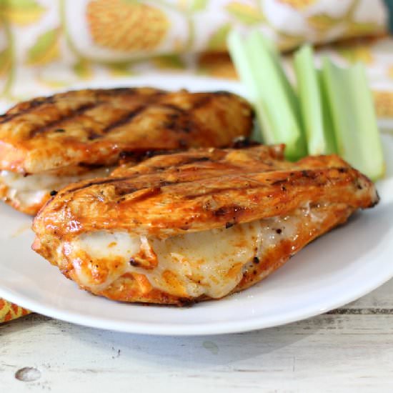 Grilled Cheesy Buffalo Chicken