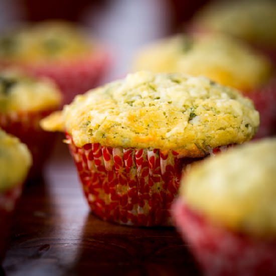 Arugula Cheddar Gluten-Free Muffins