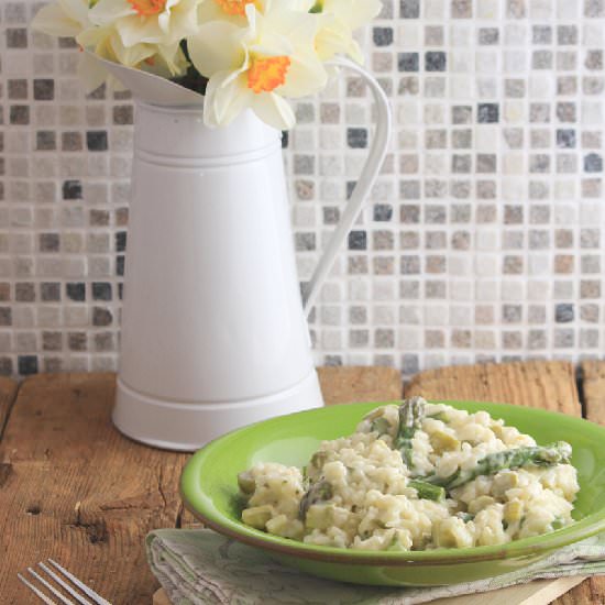 Risotto with asparagus