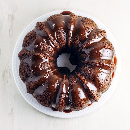 Salted Caramel Banana Bundt Cake