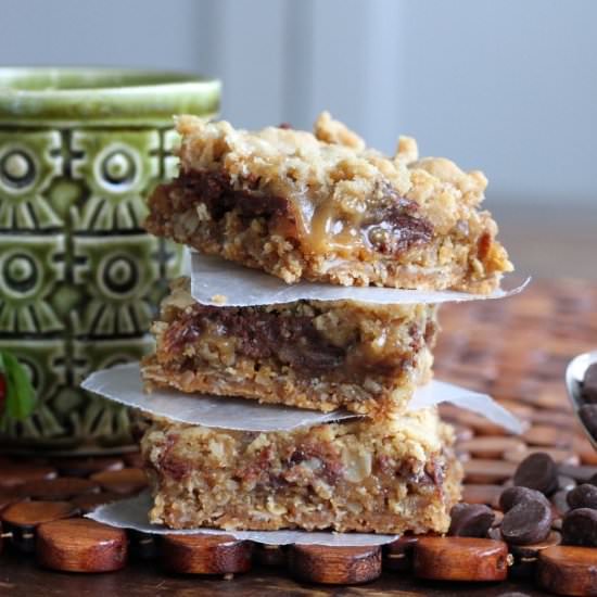 Oatmeal Caramel Bars
