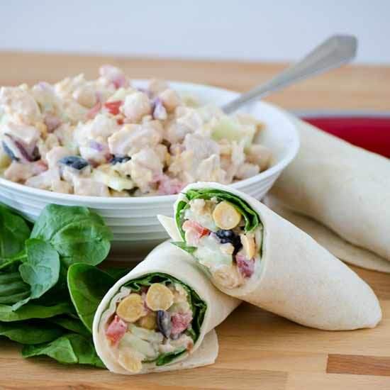 Greek Chicken Salad Wraps