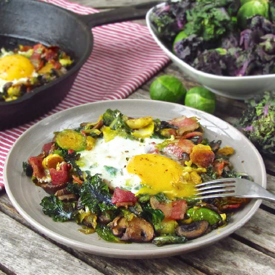 Brussels Sprout and Bacon Hash