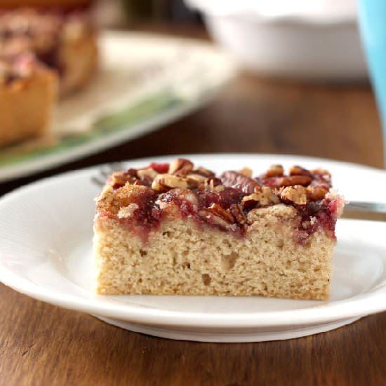Raspberry Pecan Breakfast Cake