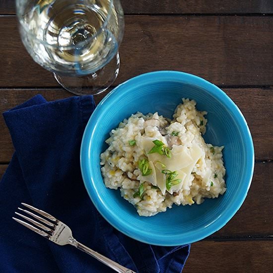 Mushroom and Leek Risotto