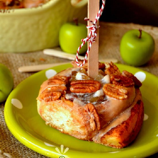 Caramel Apple Cinnamon Rolls