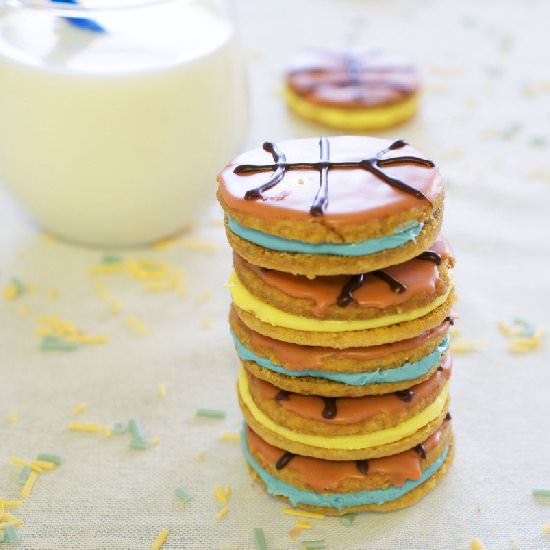 Lemon Shortbread Sandwich Cookies