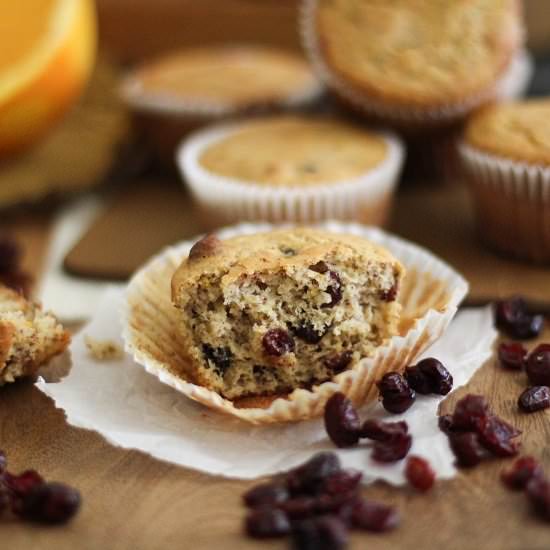 Gluten Free Cranberry Orange Muffin