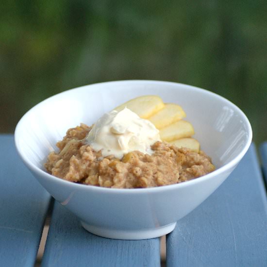 Apple Cinnamon Oatmeal & Mascarpone