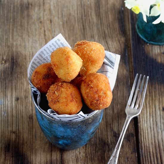 Roasted Chicken Croquettes and Ham