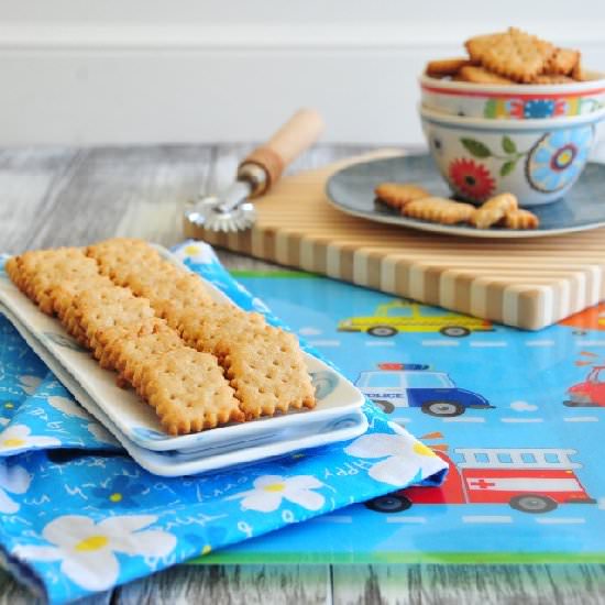 Whole Wheat Parmesan Crackers