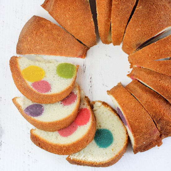 Surprise-Inside Dotty Cake