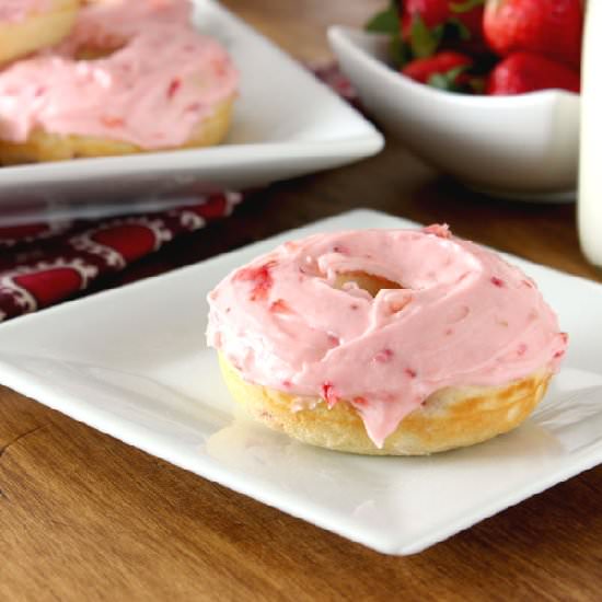 Strawberry Frosted Strawberry Donut