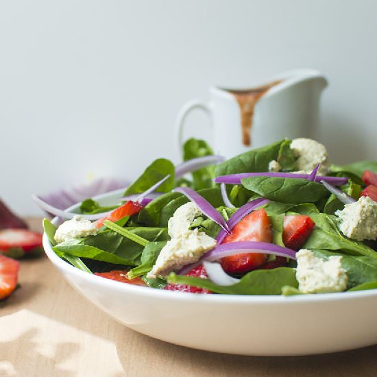 Spinach and Strawberry Basil Salad