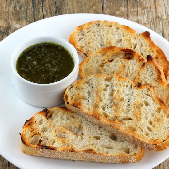 Grilled Bread with Chimichurri