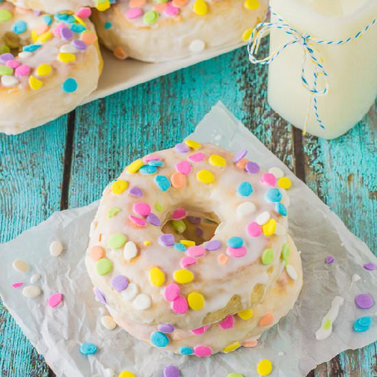 Baked Donuts with Vanilla Glaze