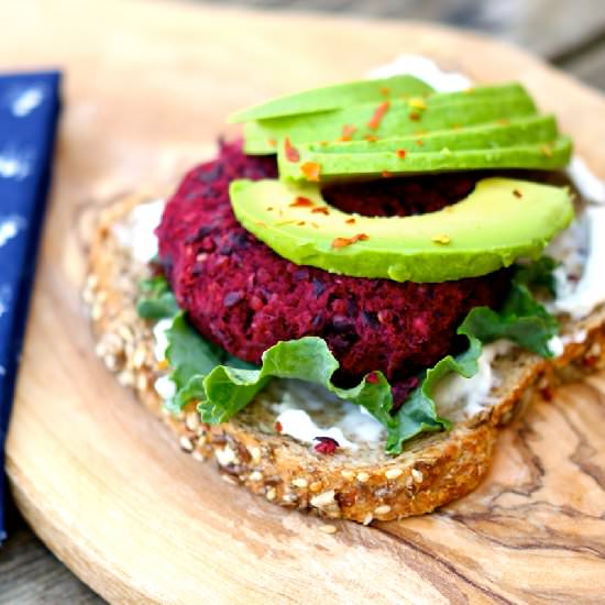 Smokey Vegan Beet Burgers