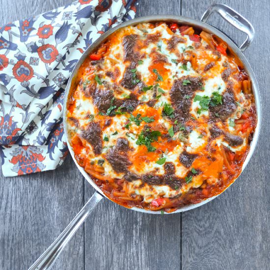 One Pot Lasagna Pasta Skillet