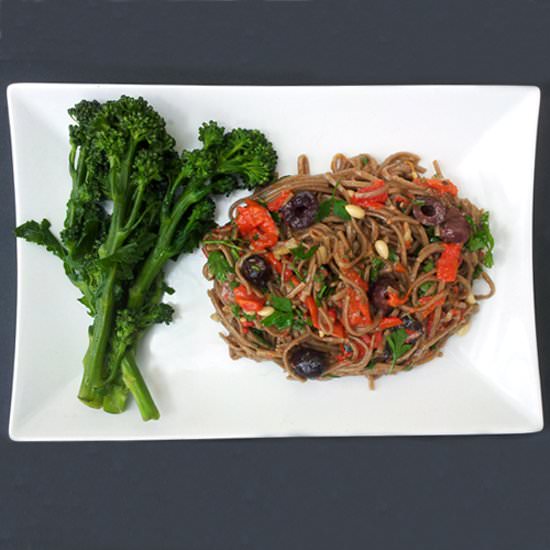 Purple Sprouting Broccoli Noodles