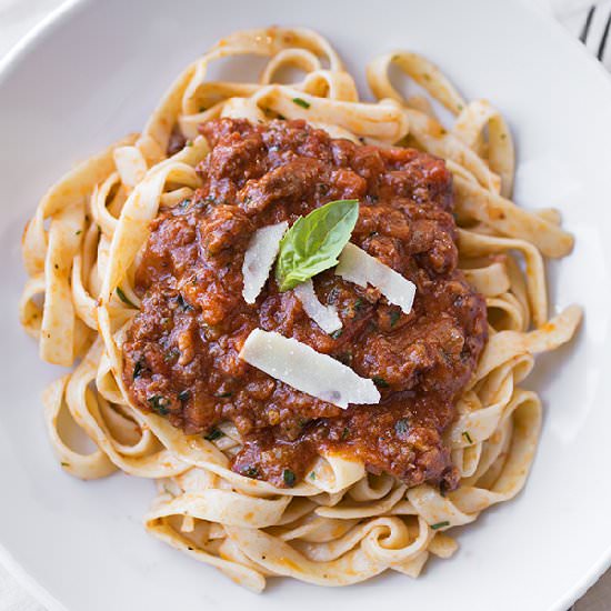 Fettucini Bolognese