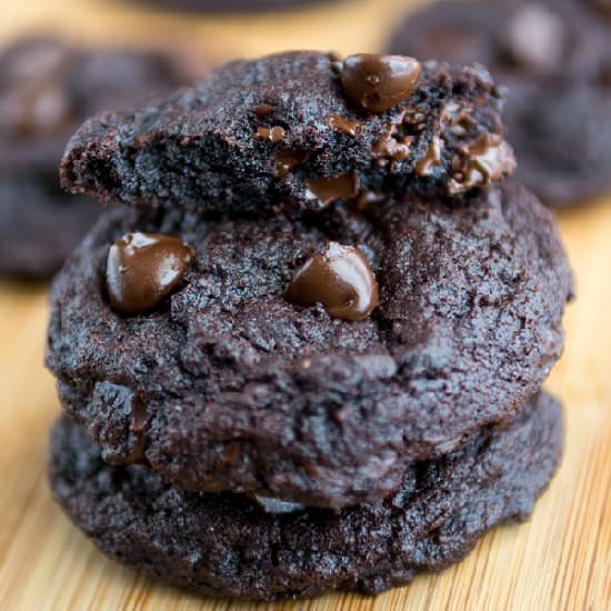 Dark Chocolate Pudding Cookies