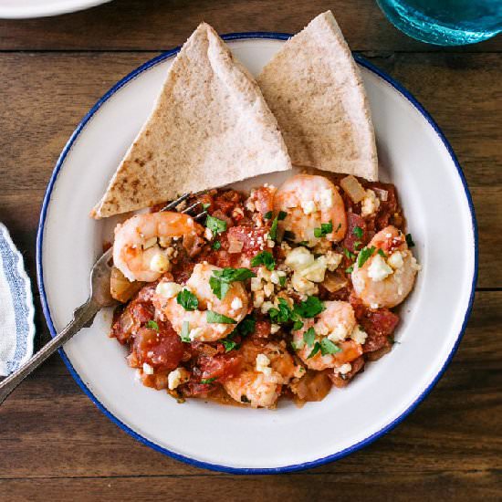 Baked Shrimp with Tomatoes and Feta