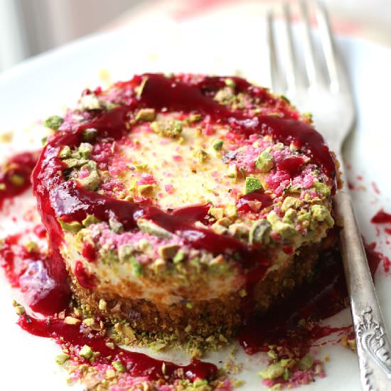 Goat Cheesecake with Rosewater