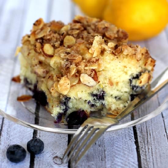 Blueberry Lemon Almond Coffee Cake