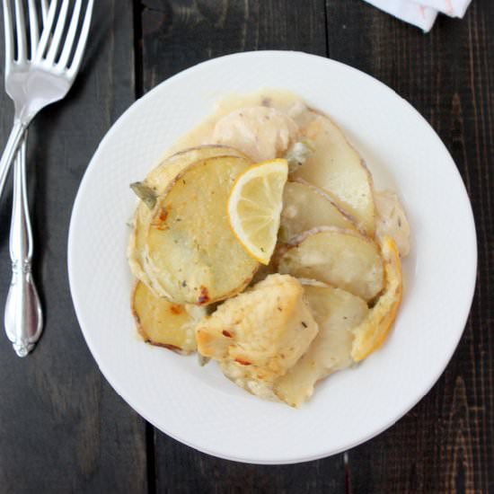 Lemon Chicken Potato Casserole