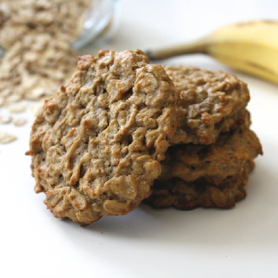 PB Banana Oatmeal Cookies