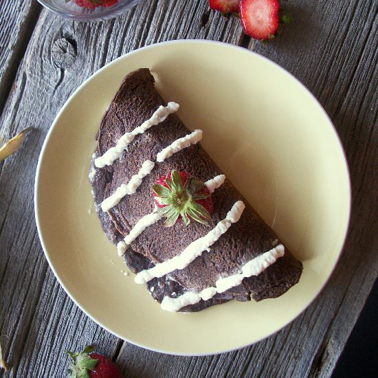 Chocolate Fruit & Cream Tacos
