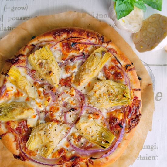 Artichoke Pancetta Pizza