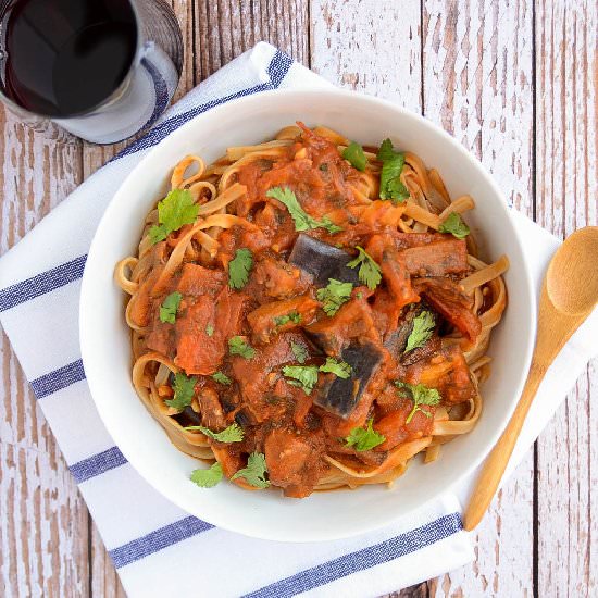 Simple Eggplant + Tomato Sauce